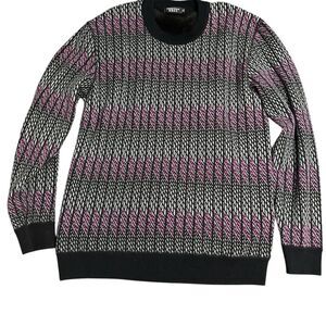 Ferriwear‎ Men's Geometric Chunky-Knit Pullover Sweater Size L Multicolor